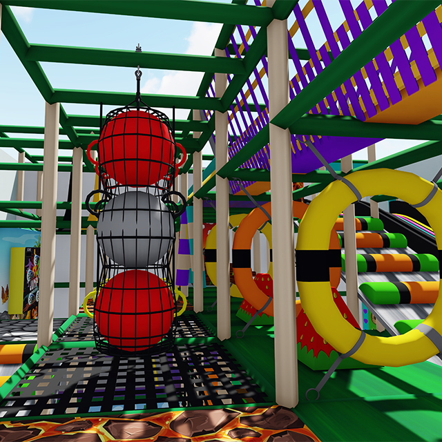 A wonderful and diverse animal jungle themed indoor kids playground