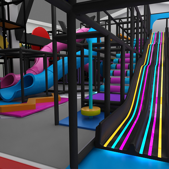 A Wonderland Children's playground Integrating a Slide Carnival and a Multi-functional Sports Zone