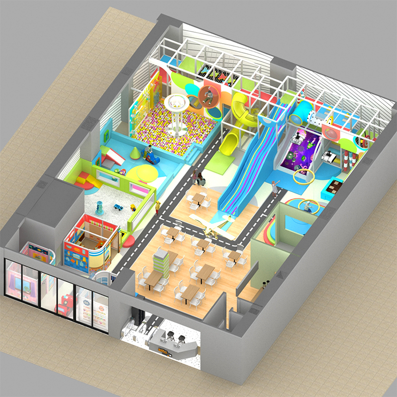 Modern, Geometric And Colorful Indoor Playground Equipment for Kids 