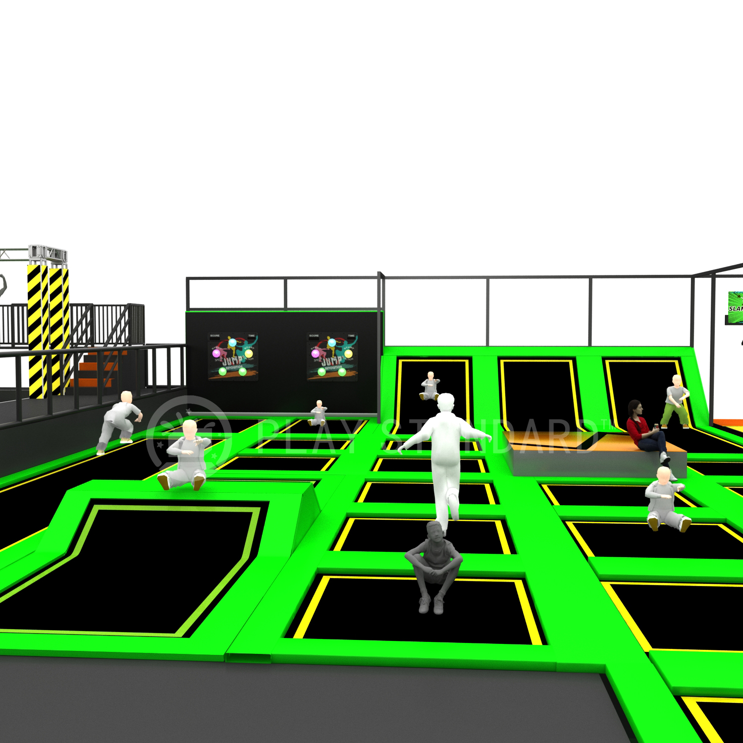 Commercial Indoor Trampoline Parks Equipment Bungee Trampoline Park for Kids and Adults