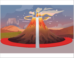 Custom Themed Volcano Slides