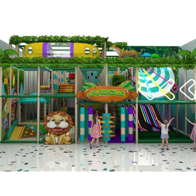 A wonderful and diverse animal jungle themed indoor kids playground