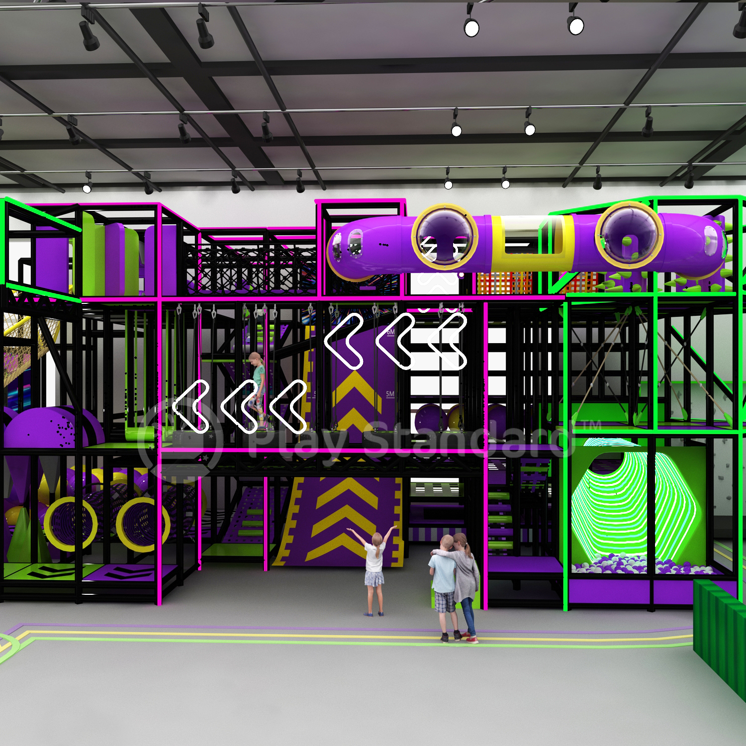 Indoor Interactive Play System in Indoor Playground Equipment Stimulate Children's Interest in Play