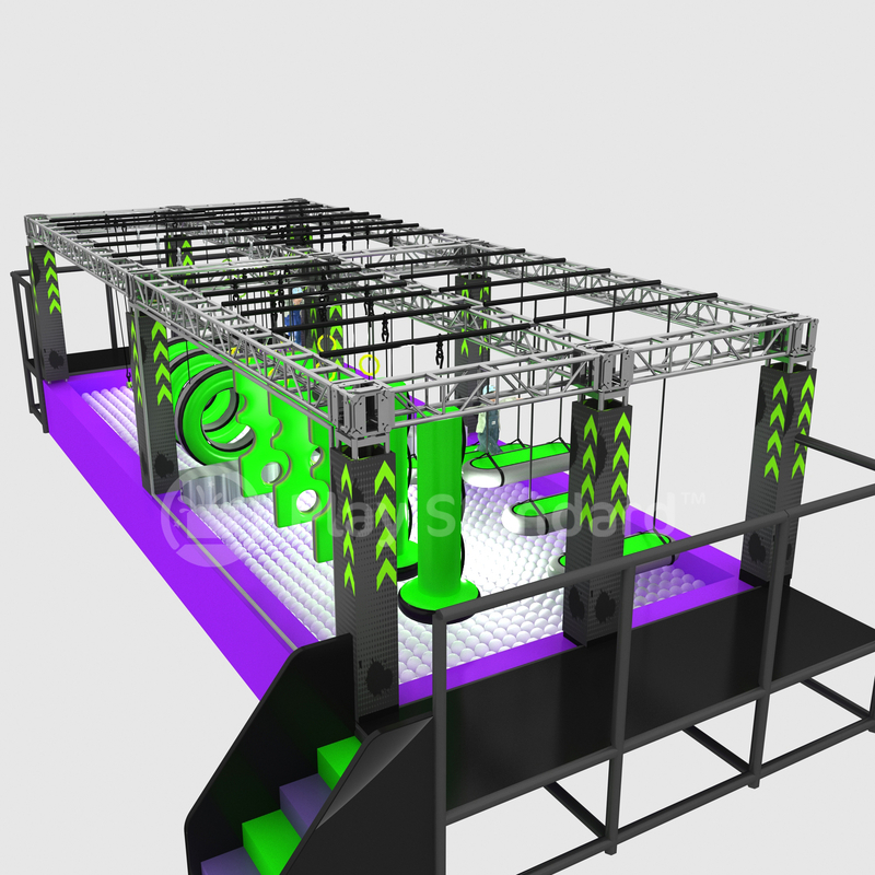 Professional Indoor Ninja Warrior Obstacle Course at A Great Price for Kids