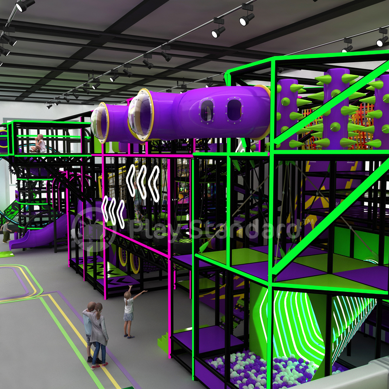 Indoor Interactive Play System in Indoor Playground Equipment Stimulate Children's Interest in Play