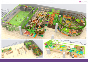 Jungle Indoor Soft Playground with Football Field