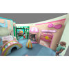 Macaron Blue Themed Indoor Playground | Interactive Soft Play with Role-Play Town