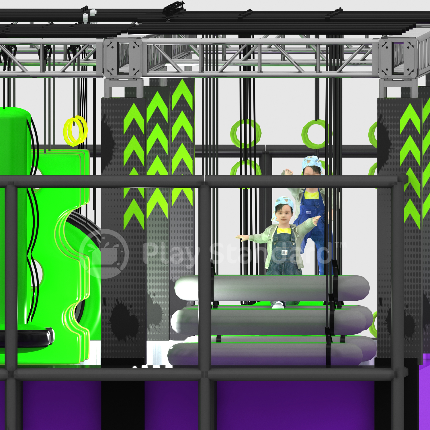 Professional Indoor Ninja Warrior Obstacle Course at A Great Price for Kids