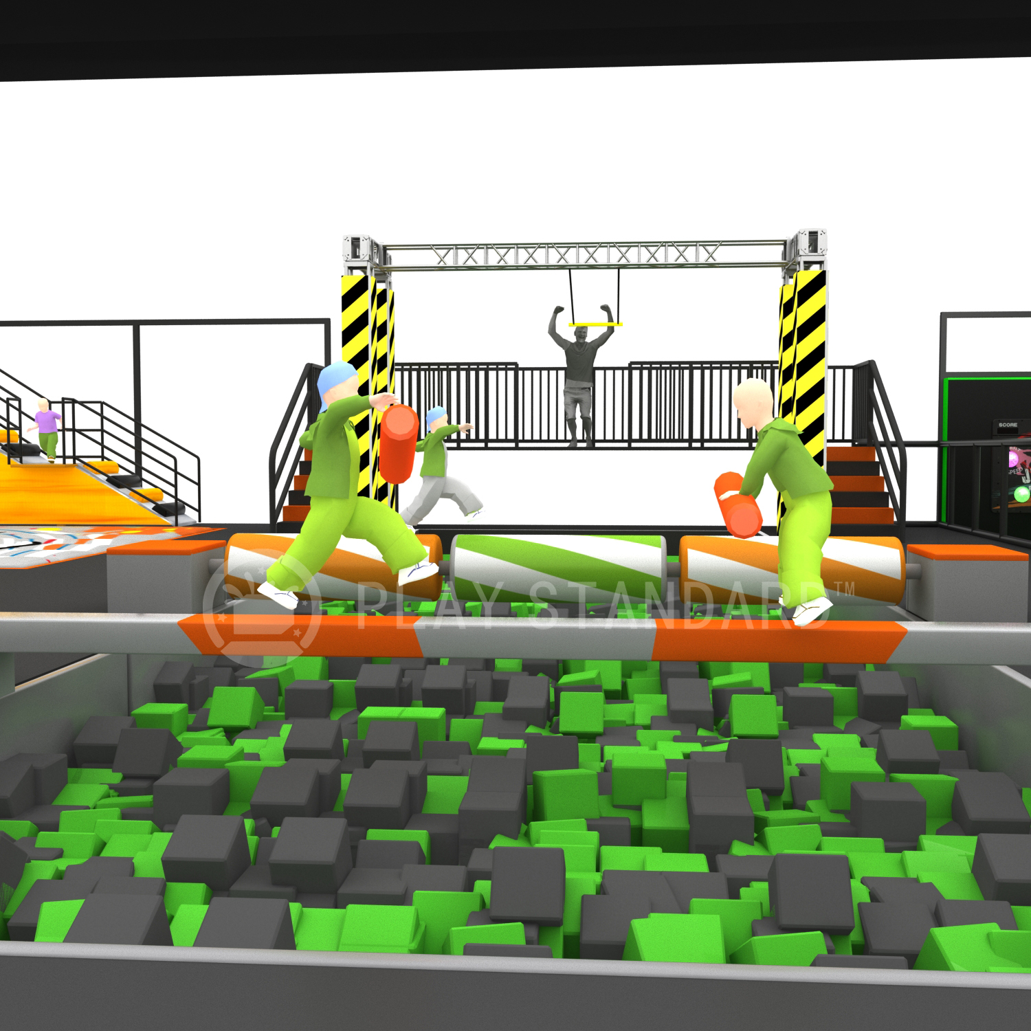 Commercial Indoor Trampoline Parks Equipment Bungee Trampoline Park for Kids and Adults