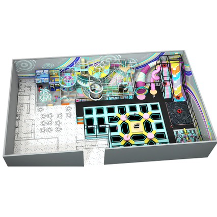 Vibrant Macaron & Neon Style Indoor Playground Multi-Functional Kids' Play System