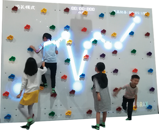 Augmented Climbing Wall Interactive Sport Climbing Wall
