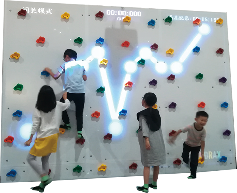 Augmented Climbing Wall Interactive Sport Climbing Wall
