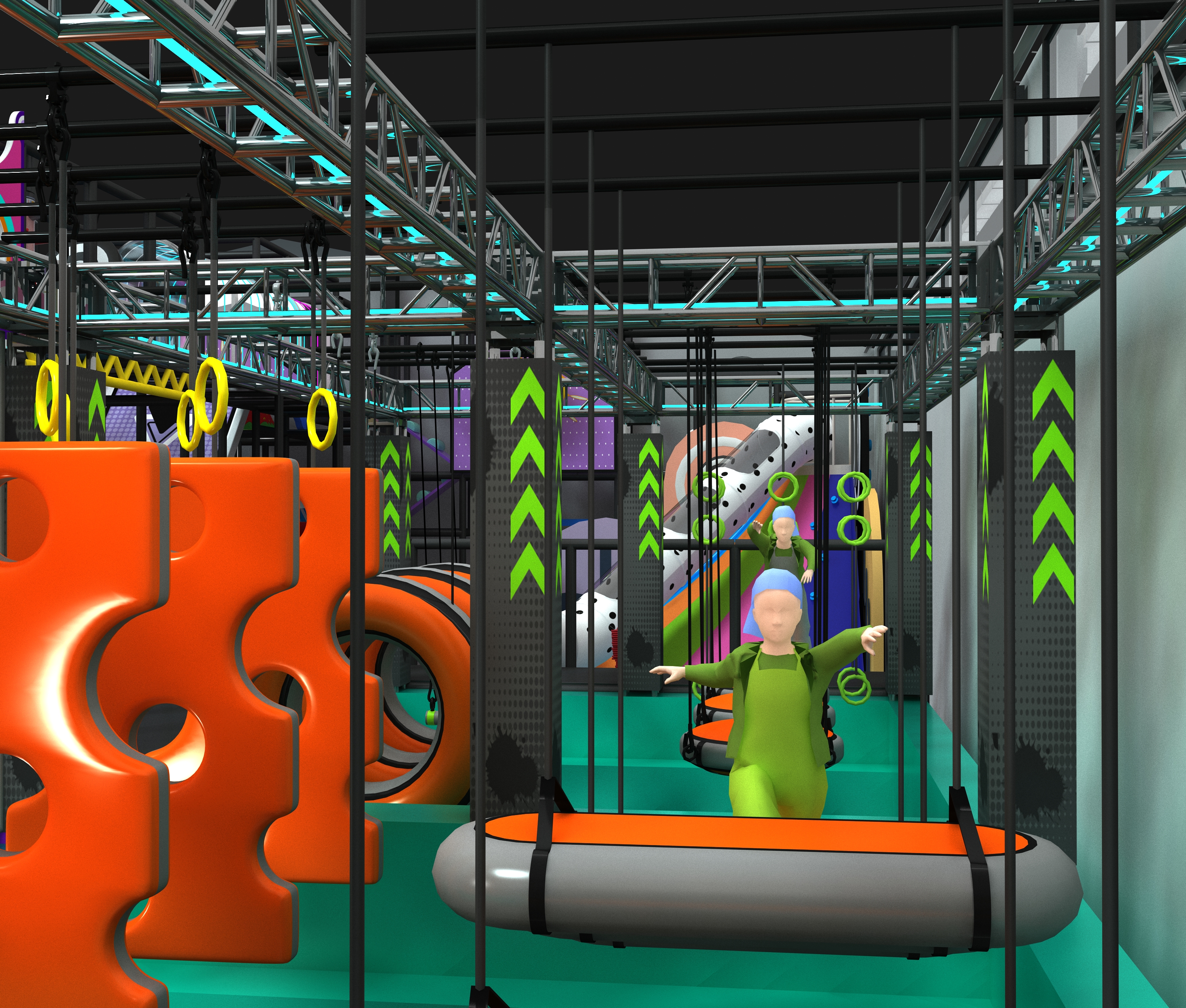  High Quality Colourful Geometric Dream Indoor Playground Equipment for all kids