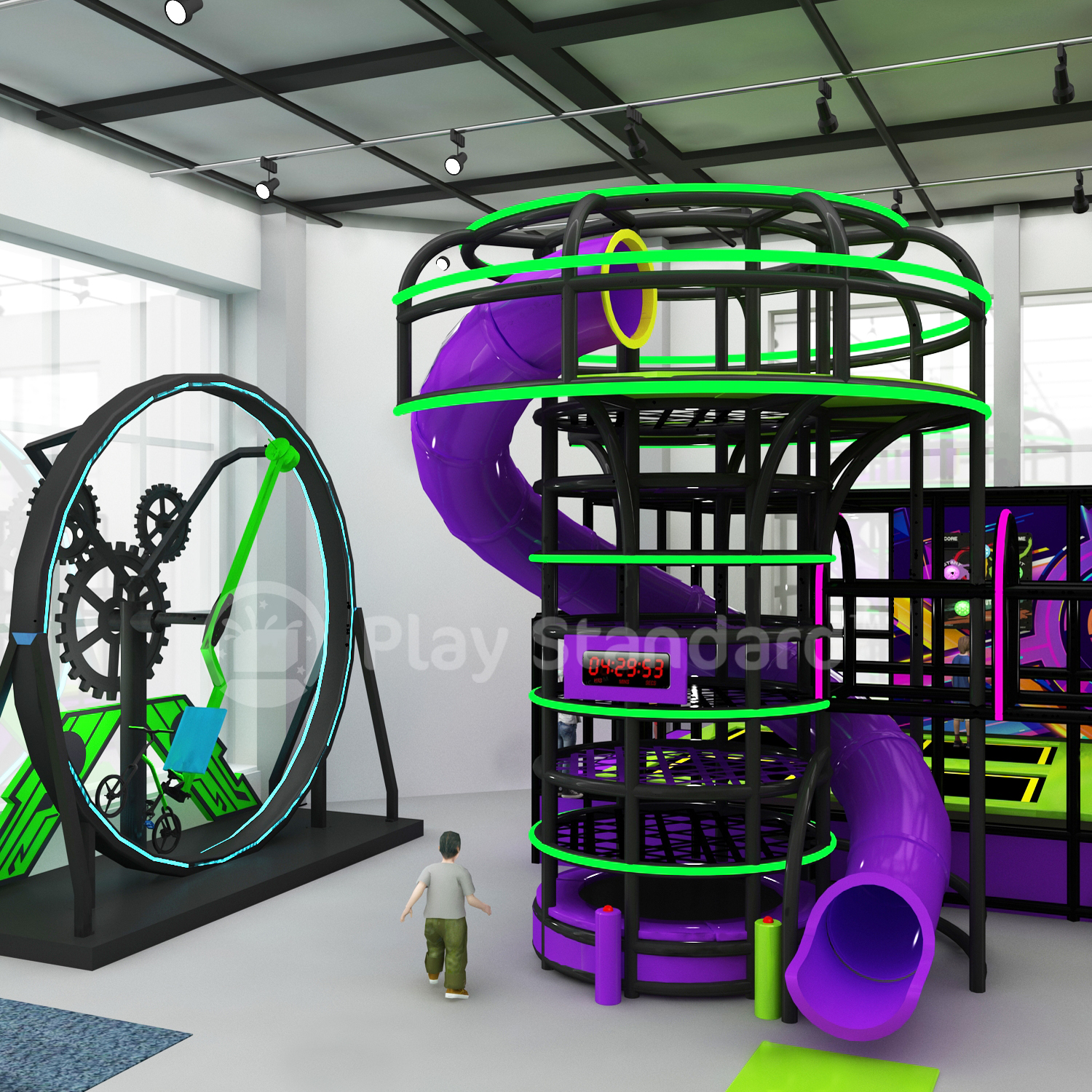 Indoor Interactive Play System in Indoor Playground Equipment Stimulate Children's Interest in Play
