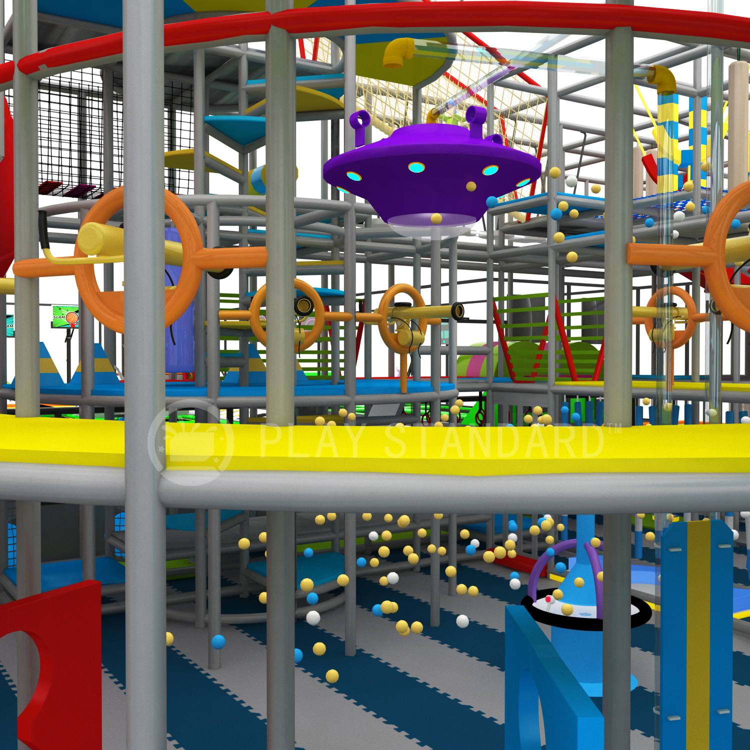  Factory Custom Indoor Play Equipment with Carnival Slides