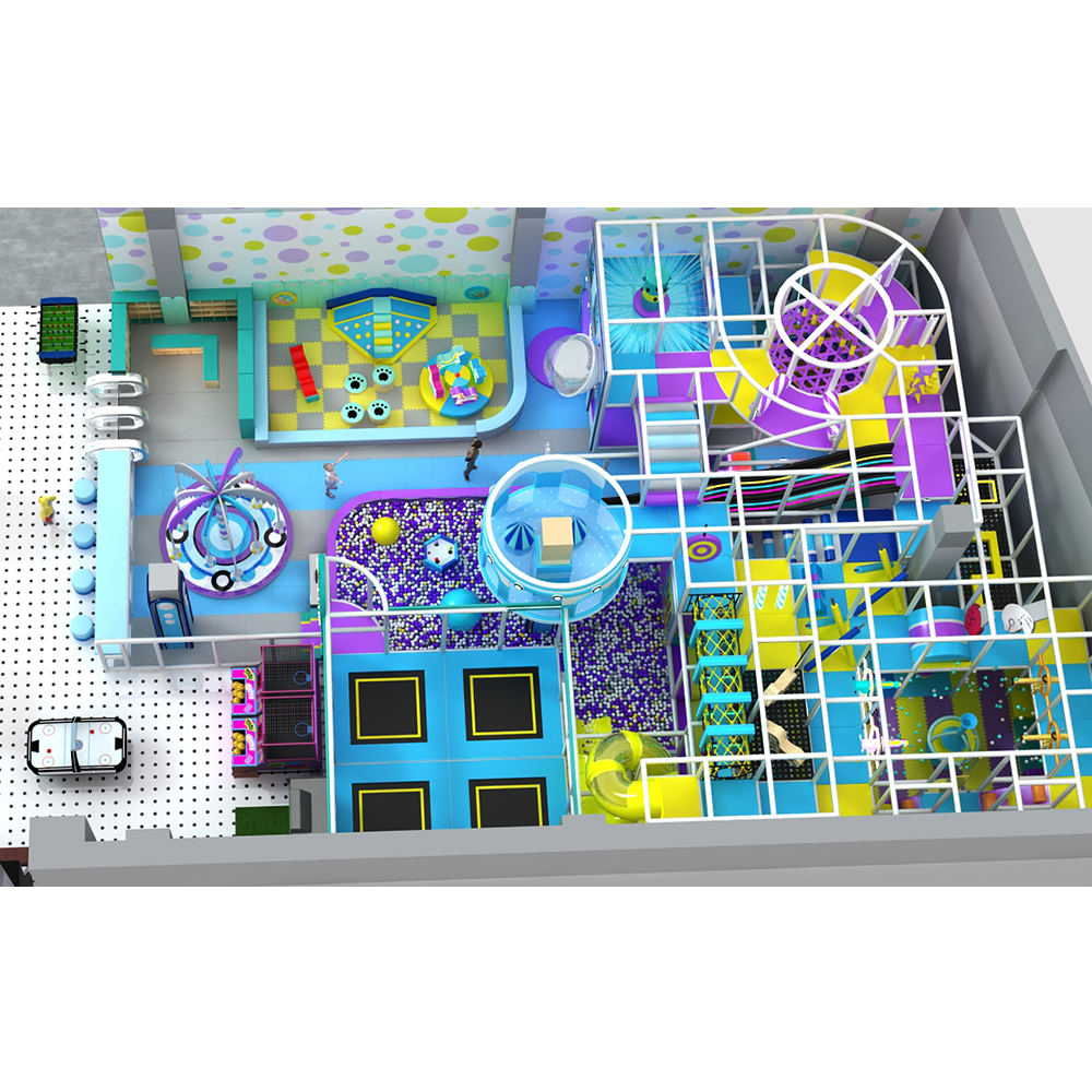 Macaron Blue Indoor Playground | Vibrant & Safe Soft Play for Kids