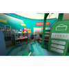 Macaron Blue Themed Indoor Playground | Interactive Soft Play with Role-Play Town
