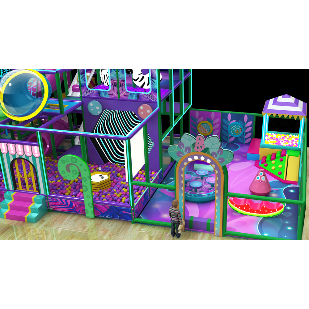 Neon Ocean Themed Indoor Playground | Vibrant Fantasy Underwater Fun for Kids
