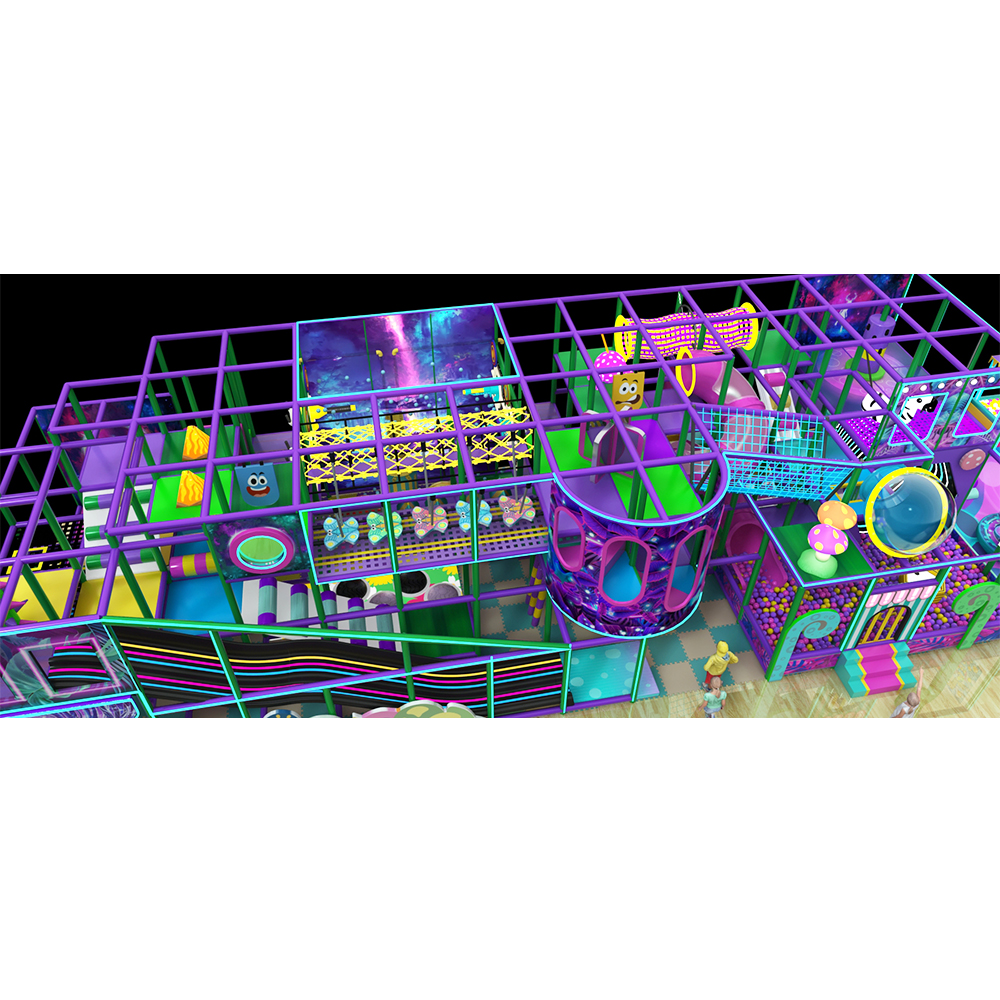 Neon Ocean Themed Indoor Playground | Vibrant Fantasy Underwater Fun for Kids