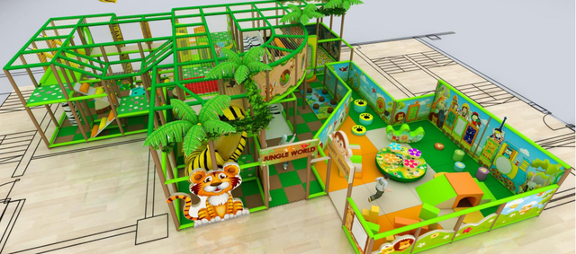 Custom Fitted Kids Soft Modular Indoor Jungle Gym Playgrouond