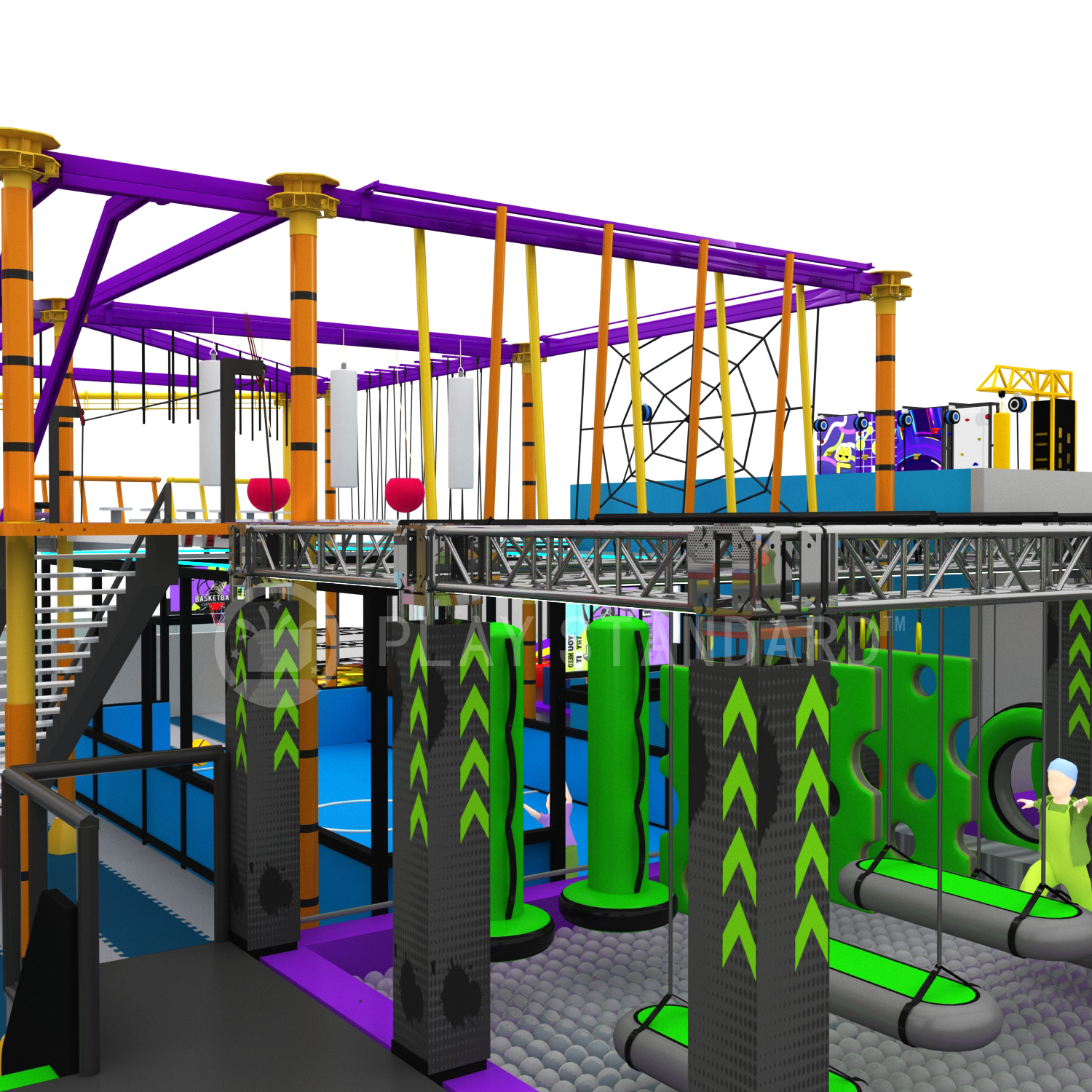 Indoor/Outdoor Adventure Park Equipment for Kids and Adults 