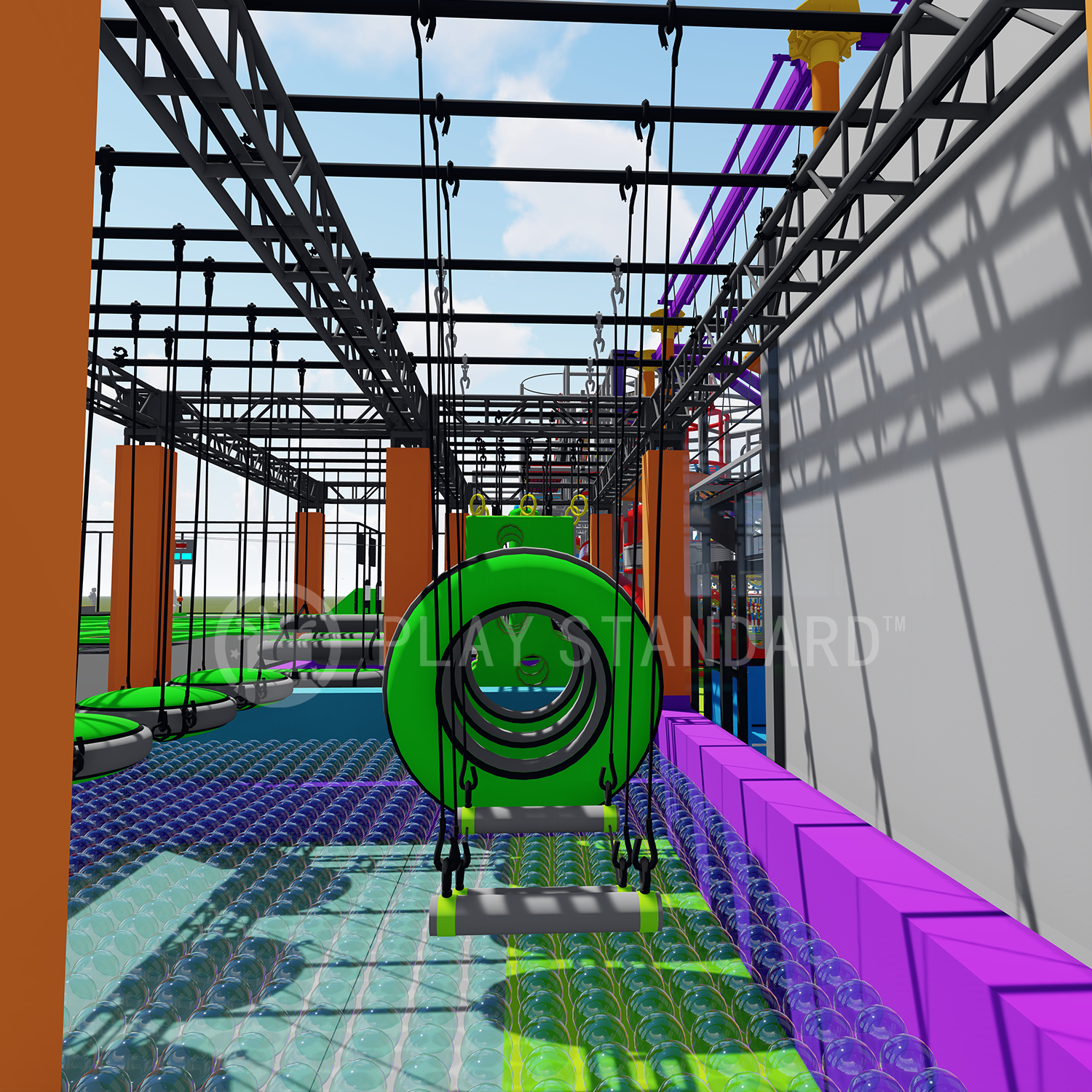  Design Parkour Ninja Playground Commercial Ninja Warrior Course for Kids and Adult