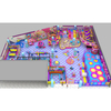 Pop Art Style Indoor Playground with Ocean Ball Pit and Obstacle Course