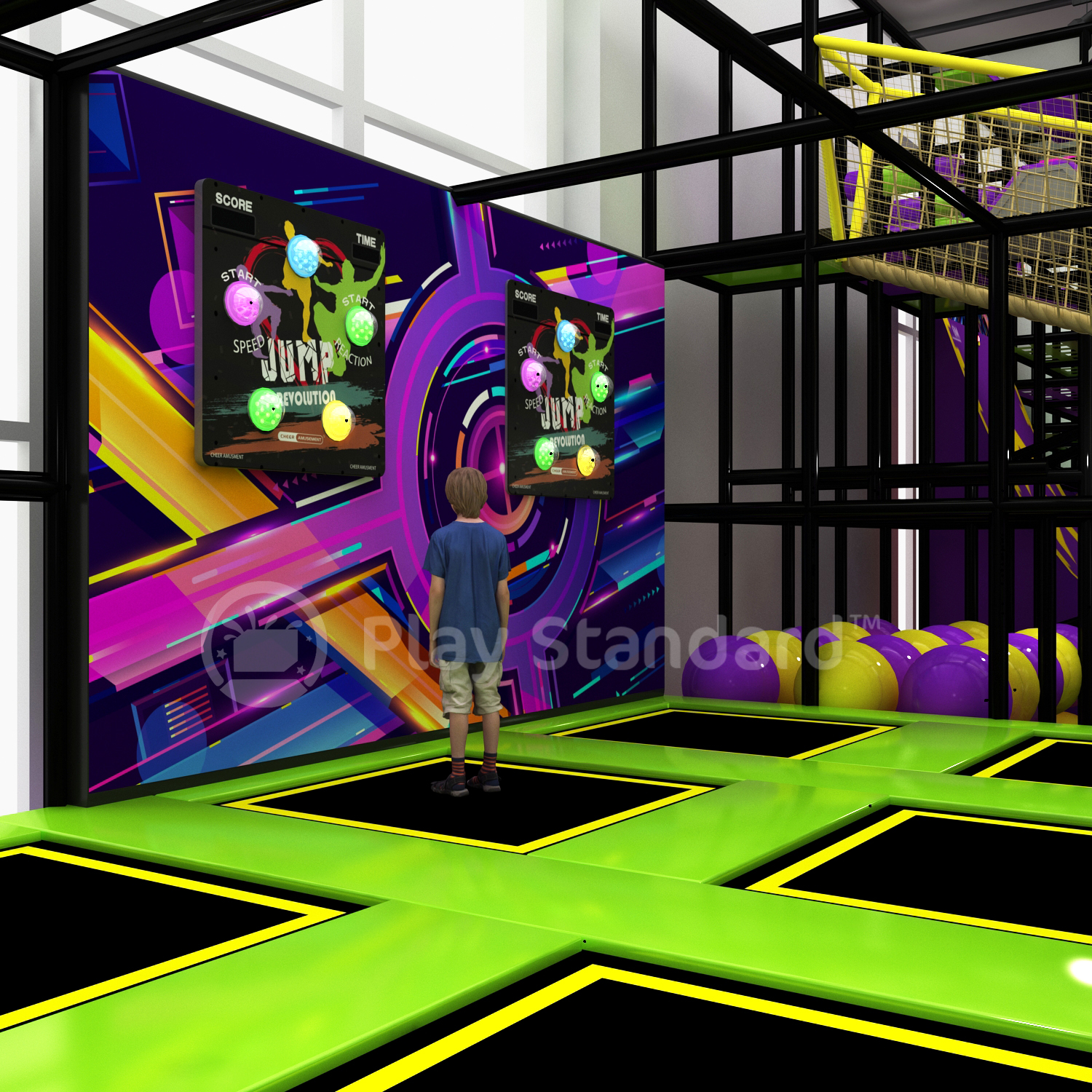 Indoor Interactive Play System in Indoor Playground Equipment Stimulate Children's Interest in Play