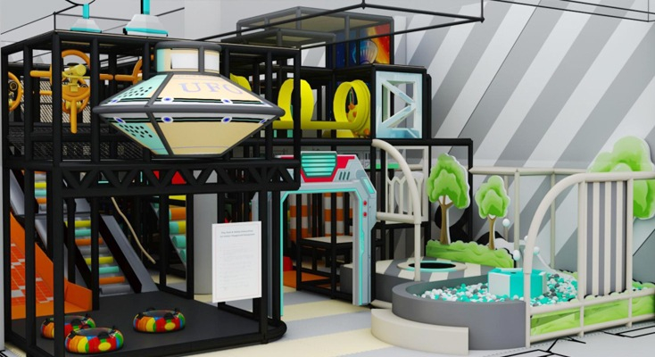 Alien Themed Indoor Soft playground equipment