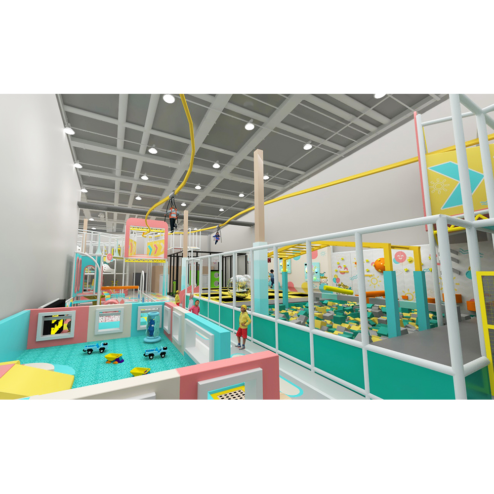 Pastel Candy-Colored Indoor Playground with Multi-Area Soft Play
