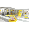 Pastel Yellow-Pink Indoor Playground | Multi-Level Soft Play