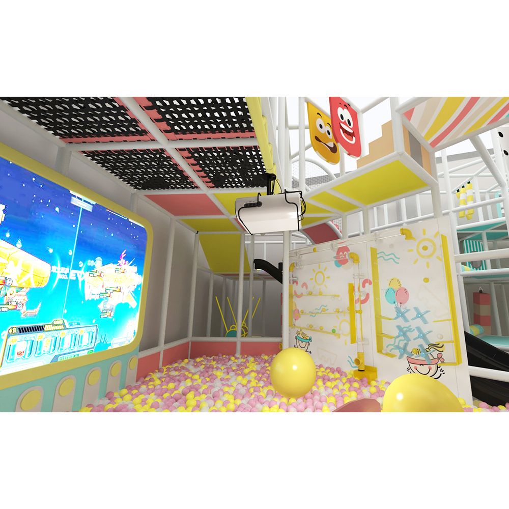 Pastel Candy-Colored Indoor Playground with Multi-Area Soft Play