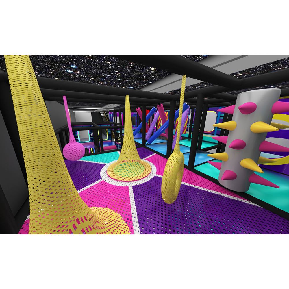 Neon Cyber Themed Indoor Playground | Multi-Level Soft Play