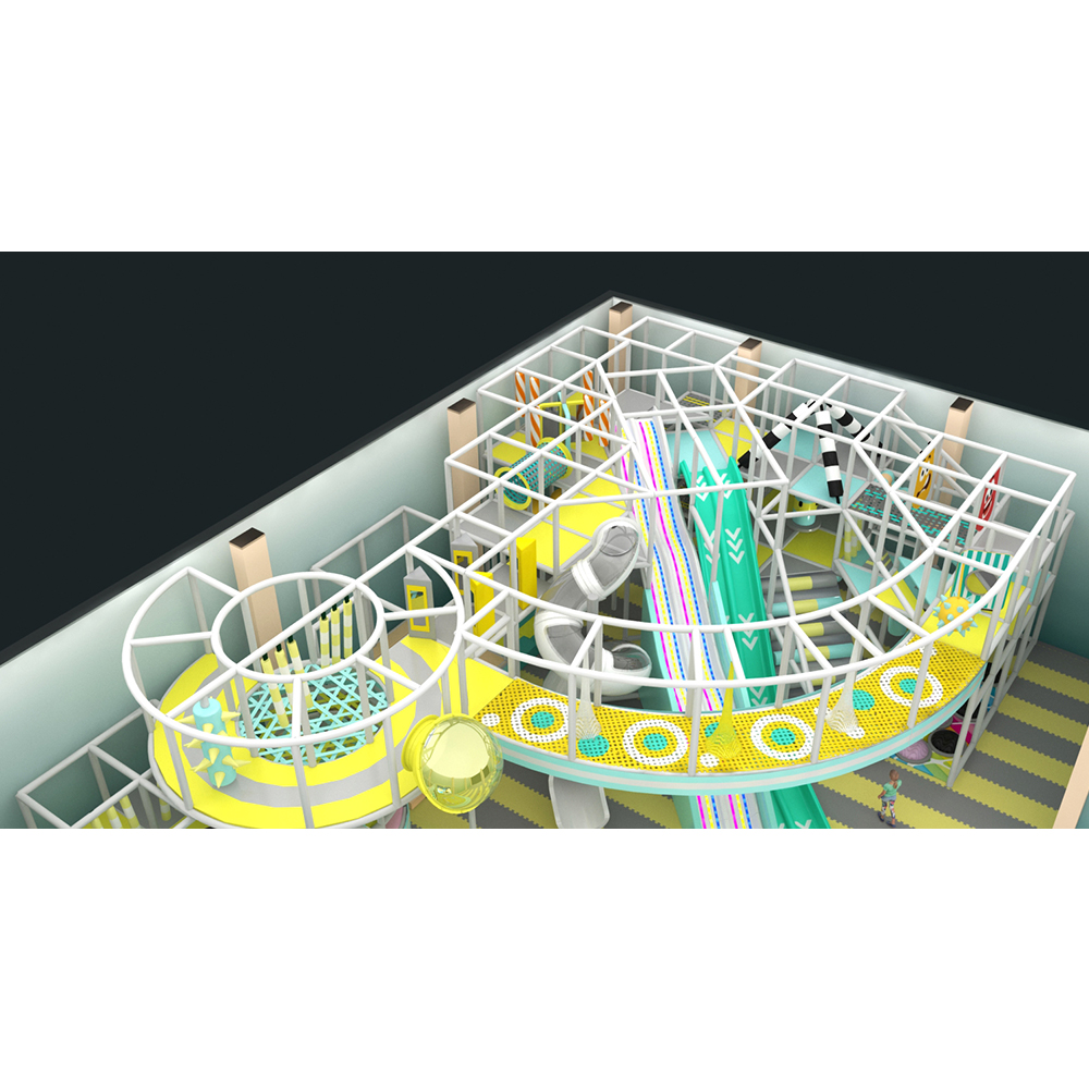 Fresh Style Indoor Playground With Slides And Interactive Play Zones