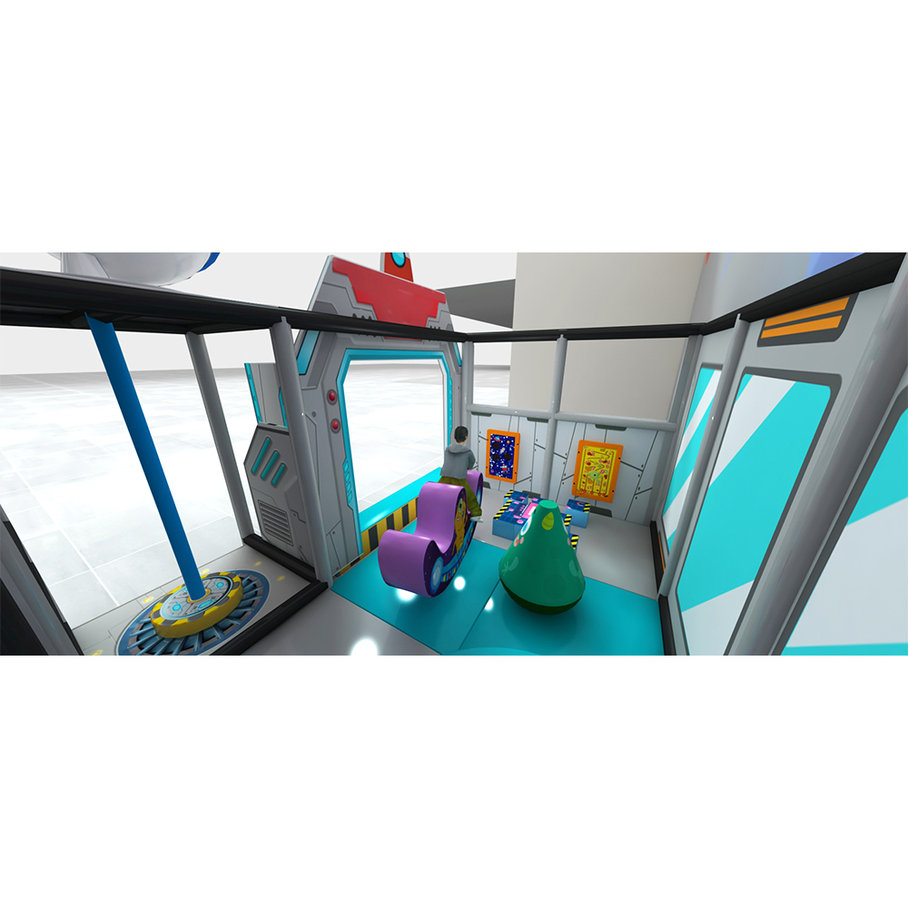 Space Themed Indoor Playground with Multi-Level Soft Play & Slide
