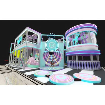 Dual-Color Neon Indoor Playground | Multi-Level Soft Play