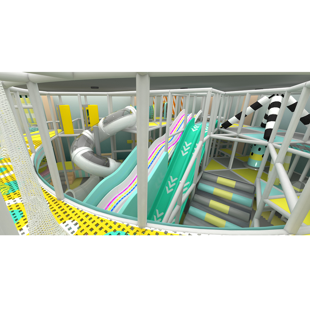 Fresh Style Indoor Playground With Slides And Interactive Play Zones